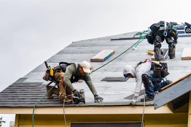 Professional Storm Damage Roof Repair technician working in Foster, VA